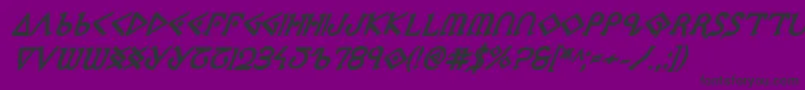 PresleyPressExtraboldItal Font – Black Fonts on Purple Background