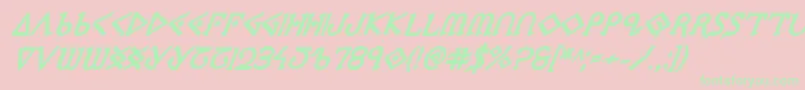 PresleyPressExtraboldItal Font – Green Fonts on Pink Background