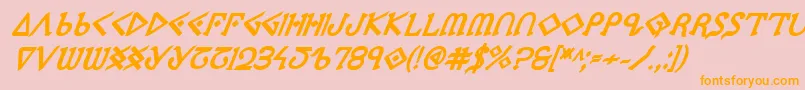 PresleyPressExtraboldItal Font – Orange Fonts on Pink Background