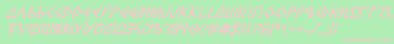 Шрифт PresleyPressExtraboldItal – розовые шрифты на зелёном фоне