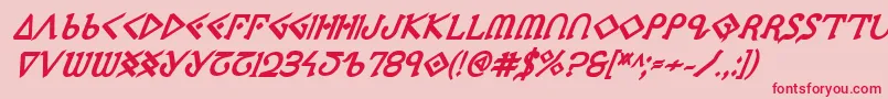 PresleyPressExtraboldItal Font – Red Fonts on Pink Background
