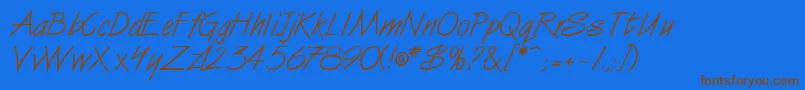 SurrealdbNormal Font – Brown Fonts on Blue Background