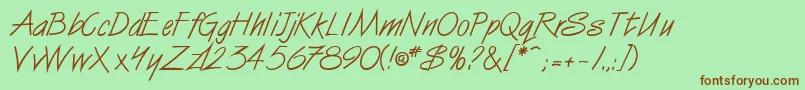 SurrealdbNormal Font – Brown Fonts on Green Background
