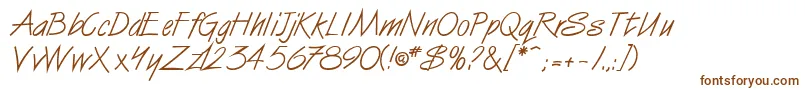 Шрифт SurrealdbNormal – коричневые шрифты на белом фоне