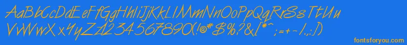 SurrealdbNormal Font – Orange Fonts on Blue Background