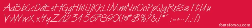 SurrealdbNormal Font – Pink Fonts on Red Background
