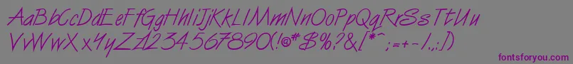 Шрифт SurrealdbNormal – фиолетовые шрифты на сером фоне