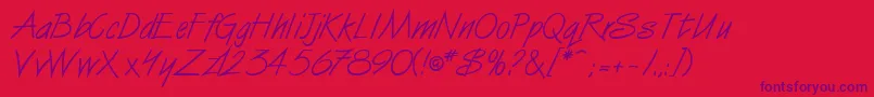 SurrealdbNormal Font – Purple Fonts on Red Background