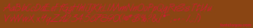 SurrealdbNormal Font – Red Fonts on Brown Background