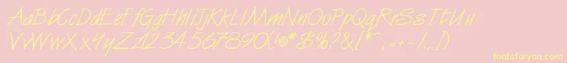 SurrealdbNormal Font – Yellow Fonts on Pink Background