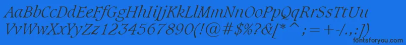 SudbltI Font – Black Fonts on Blue Background
