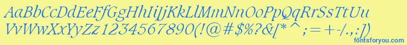 SudbltI Font – Blue Fonts on Yellow Background