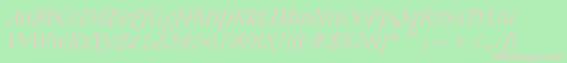 SudbltI Font – Pink Fonts on Green Background