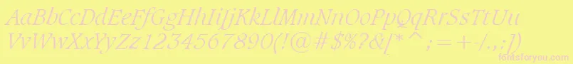 SudbltI Font – Pink Fonts on Yellow Background