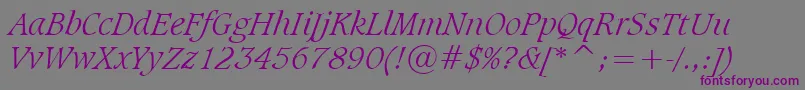 SudbltI-fontti – violetit fontit harmaalla taustalla