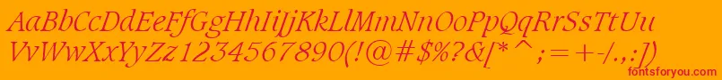 SudbltI Font – Red Fonts on Orange Background