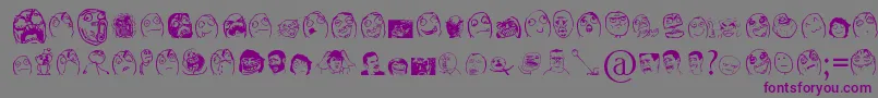 Шрифт FarChehre – фиолетовые шрифты на сером фоне