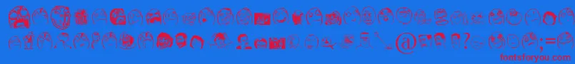 Шрифт FarChehre – красные шрифты на синем фоне