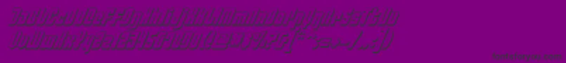 PhiladelphiaItalic3D Font – Black Fonts on Purple Background