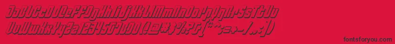 Шрифт PhiladelphiaItalic3D – чёрные шрифты на красном фоне