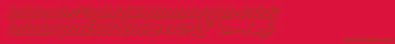 Fonte PhiladelphiaItalic3D – fontes marrons em um fundo vermelho