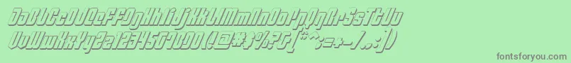 Шрифт PhiladelphiaItalic3D – серые шрифты на зелёном фоне