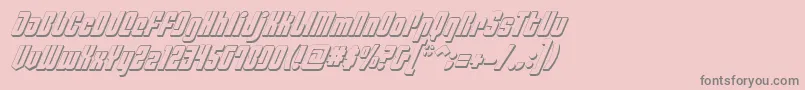 PhiladelphiaItalic3D-Schriftart – Graue Schriften auf rosa Hintergrund