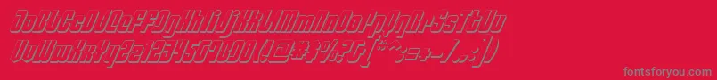 Czcionka PhiladelphiaItalic3D – szare czcionki na czerwonym tle