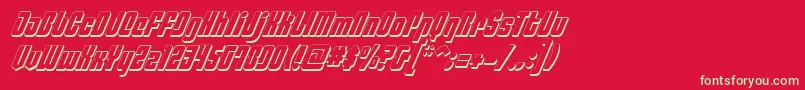 Шрифт PhiladelphiaItalic3D – зелёные шрифты на красном фоне