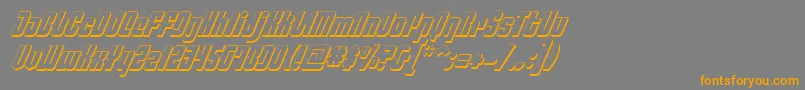 PhiladelphiaItalic3D-Schriftart – Orangefarbene Schriften auf grauem Hintergrund