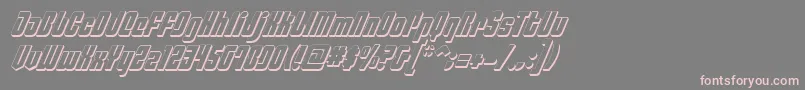 Czcionka PhiladelphiaItalic3D – różowe czcionki na szarym tle