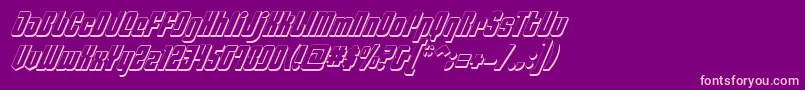 PhiladelphiaItalic3D Font – Pink Fonts on Purple Background