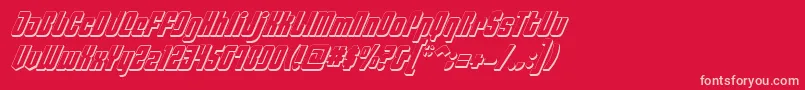 Шрифт PhiladelphiaItalic3D – розовые шрифты на красном фоне