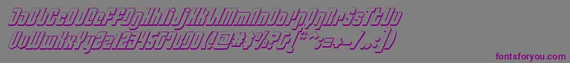 PhiladelphiaItalic3D-fontti – violetit fontit harmaalla taustalla