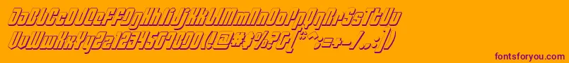 Fonte PhiladelphiaItalic3D – fontes roxas em um fundo laranja