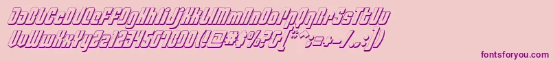 PhiladelphiaItalic3D Font – Purple Fonts on Pink Background