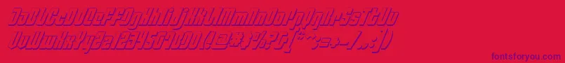 Fonte PhiladelphiaItalic3D – fontes roxas em um fundo vermelho