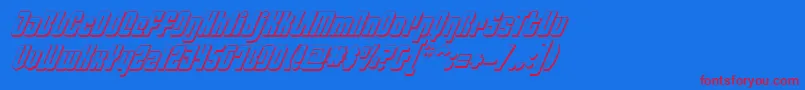 Шрифт PhiladelphiaItalic3D – красные шрифты на синем фоне