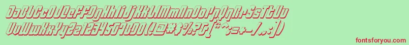 Шрифт PhiladelphiaItalic3D – красные шрифты на зелёном фоне