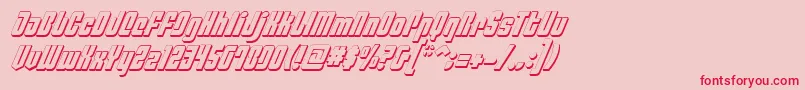 Шрифт PhiladelphiaItalic3D – красные шрифты на розовом фоне