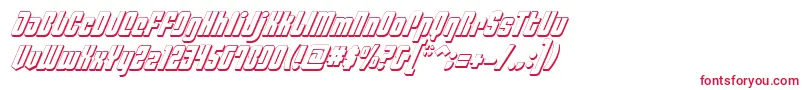 フォントPhiladelphiaItalic3D – 白い背景に赤い文字