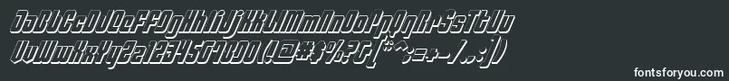 PhiladelphiaItalic3D Font – White Fonts on Black Background