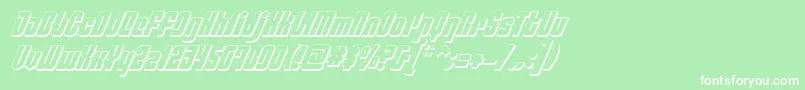 フォントPhiladelphiaItalic3D – 緑の背景に白い文字