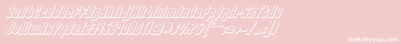 Шрифт PhiladelphiaItalic3D – белые шрифты на розовом фоне