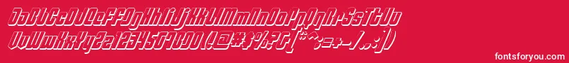 Шрифт PhiladelphiaItalic3D – белые шрифты на красном фоне