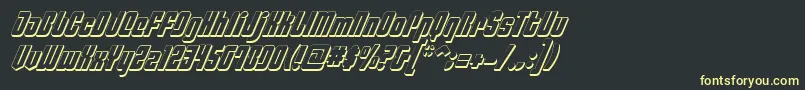 PhiladelphiaItalic3D Font – Yellow Fonts on Black Background