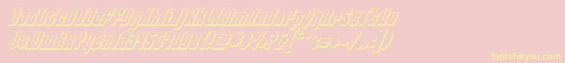 PhiladelphiaItalic3D Font – Yellow Fonts on Pink Background