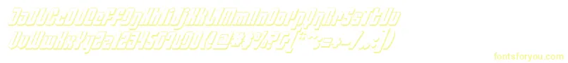 PhiladelphiaItalic3D Font – Yellow Fonts on White Background