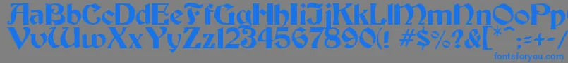 Thornton Font – Blue Fonts on Gray Background