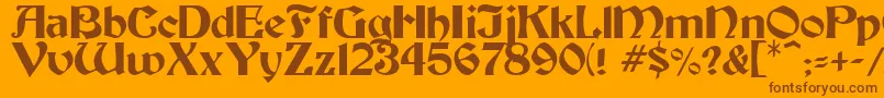 Thornton Font – Brown Fonts on Orange Background